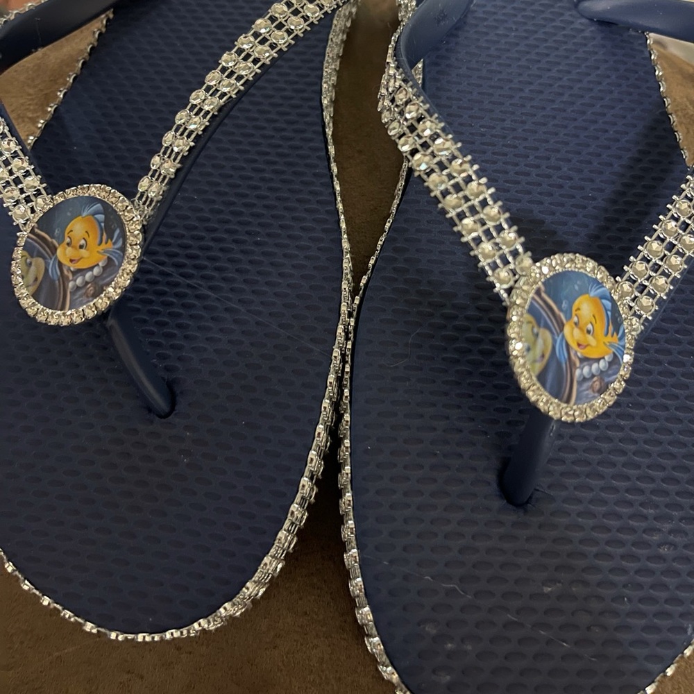 Flounder from finding Nemo flip flops